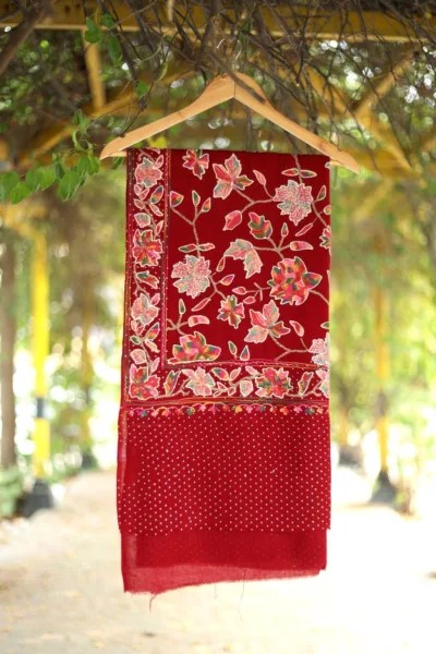 Pashmina Ari Work Wool Shawl D 04