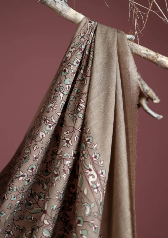 Pashmina Embroidered Shawl D 134 Luxury Lawn Collection - Image 3