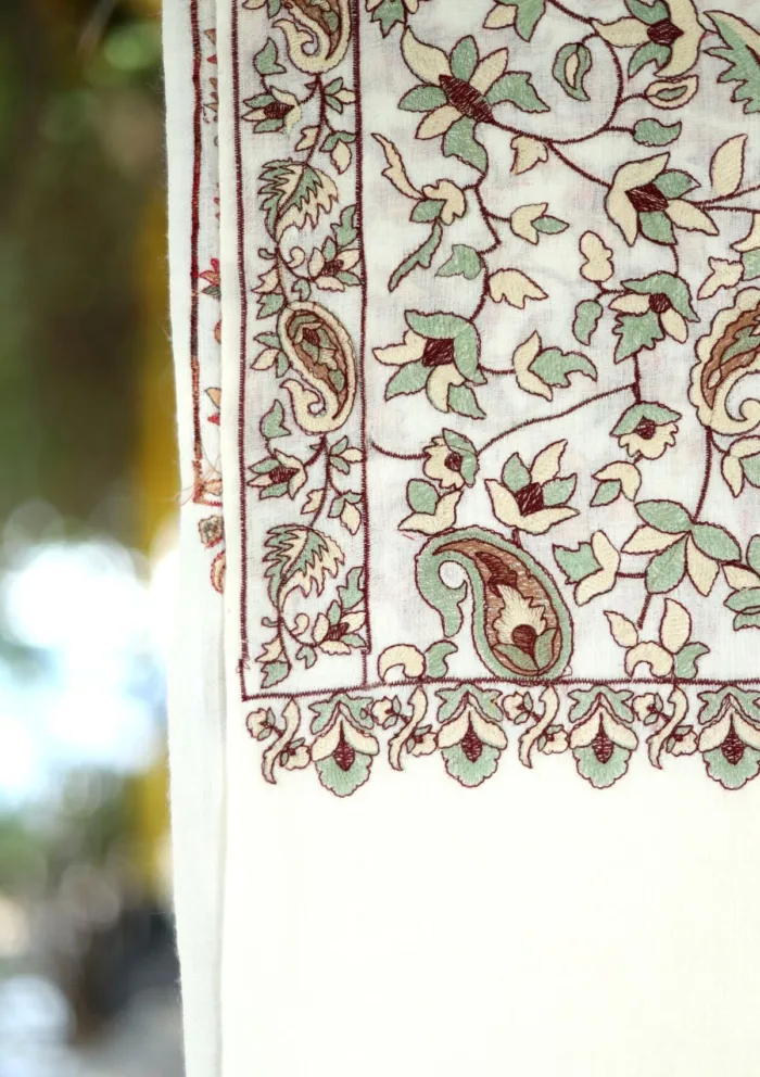 Pashmina Embroidered Shawl D 187 Luxury Lawn Collection - Image 2