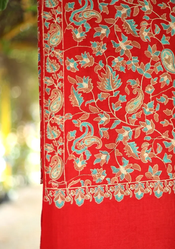 Pashmina Embroidered Shawl D 188 Luxury Lawn Collection - Image 2