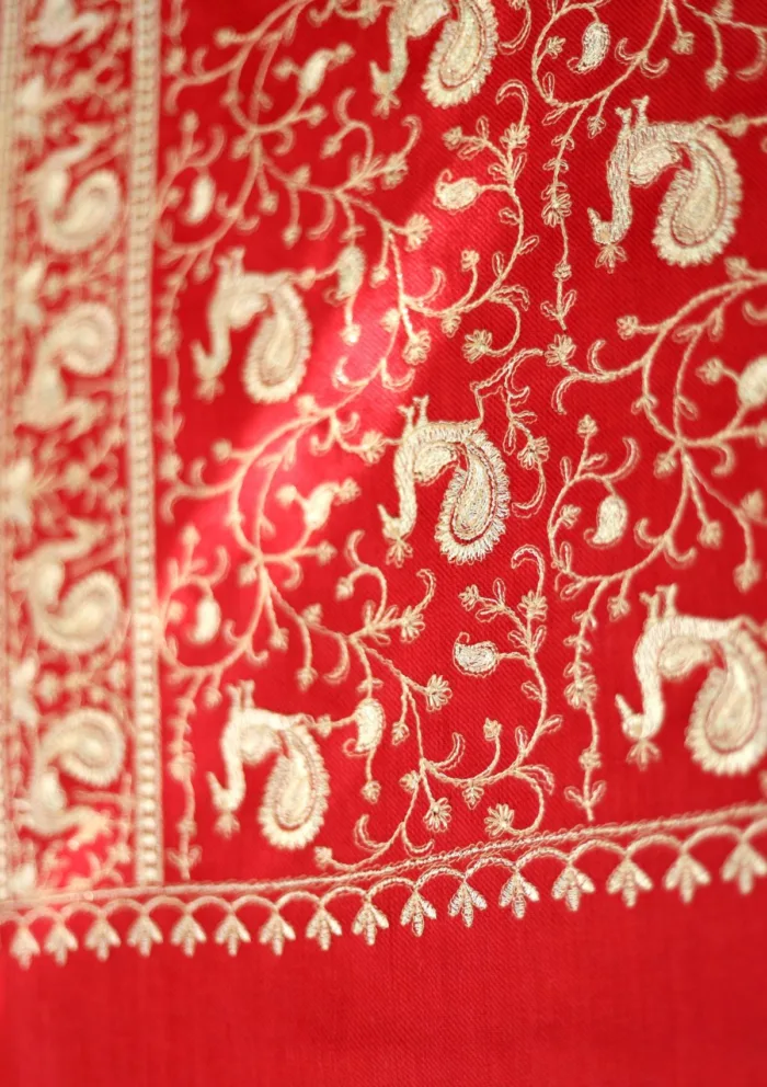 Pashmina Embroidered Shawl D 189 Luxury Lawn Collection - Image 3