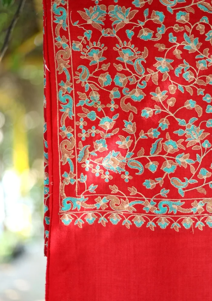 Pashmina Embroidered Shawl D 190 Luxury Lawn Collection - Image 2