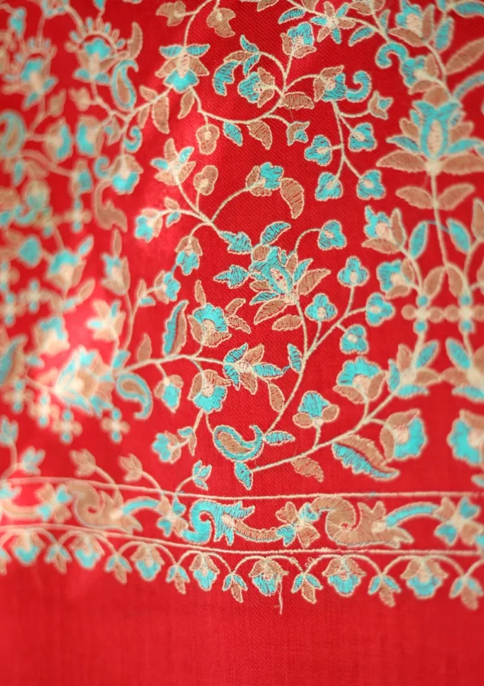 Pashmina Embroidered Shawl D 190 Luxury Lawn Collection - Image 3