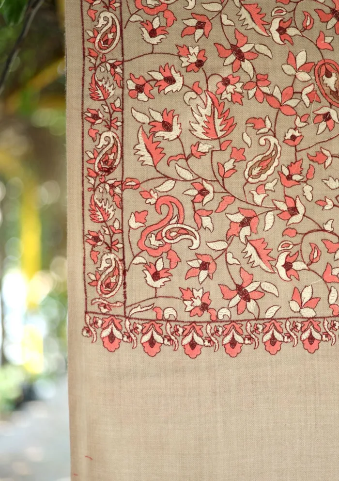 Pashmina Embroidered Shawl D 192 Luxury Lawn Collection - Image 2