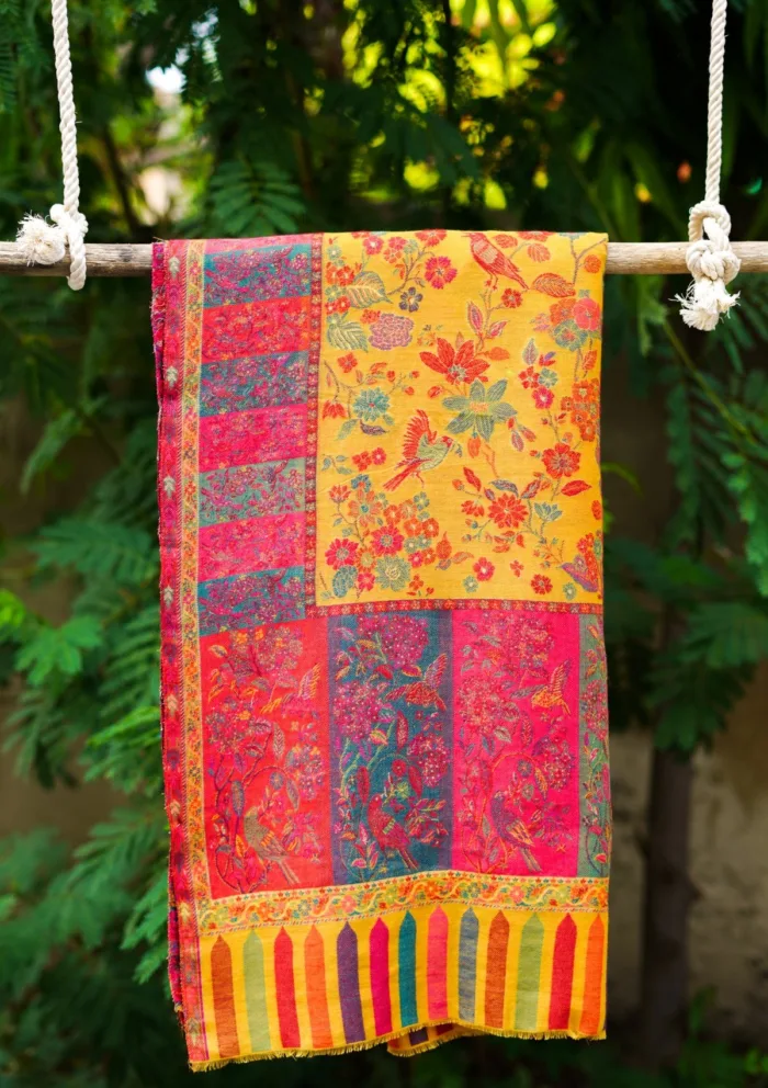 Pashmina Kaani Jamawar Shawl D 130
