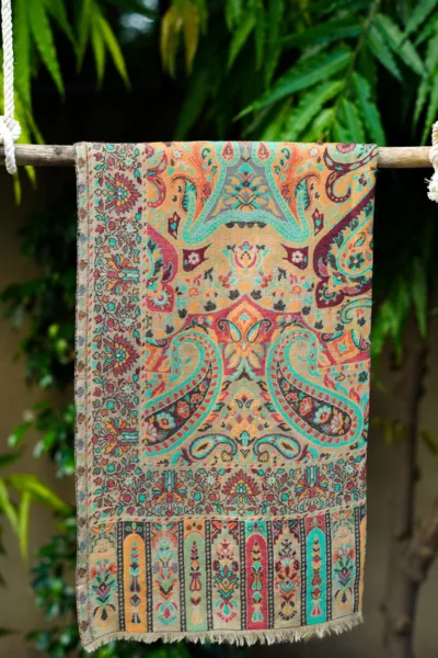 Pashmina Kaani Jamawar Shawl D 146