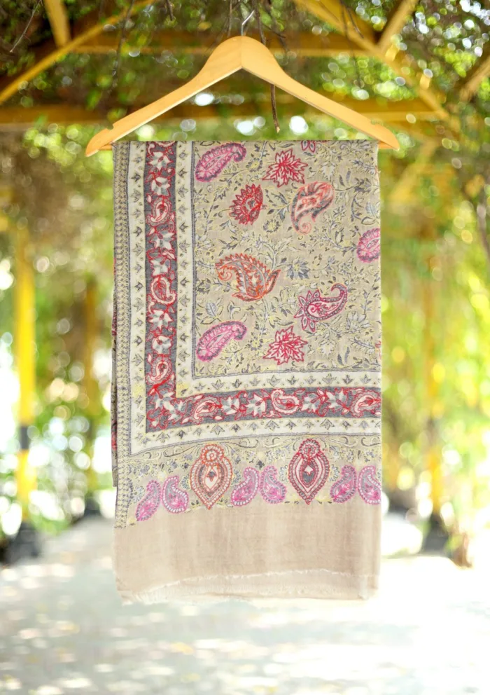 Pashmina Kaani Jamawar Shawl D 36