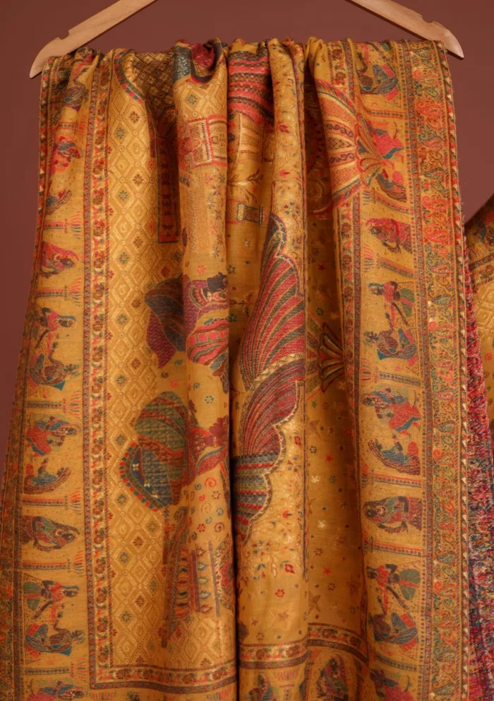 Pashmina Kaani Jamawar Shawl D 52 Luxury Lawn Collection - Image 2