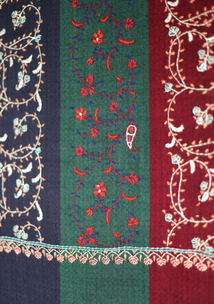 Pashmina Kaani Work Shawl D 05 Luxury Lawn Collection - Image 3