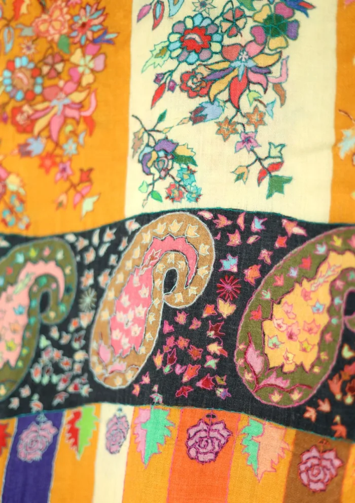 Pashmina Kaani Work Shawl D 10 Luxury Lawn Collection - Image 3