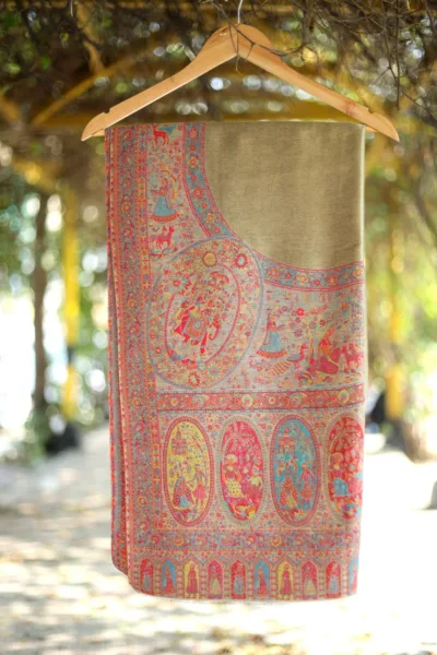 Pashmina Kaani Zari Shawl D 10