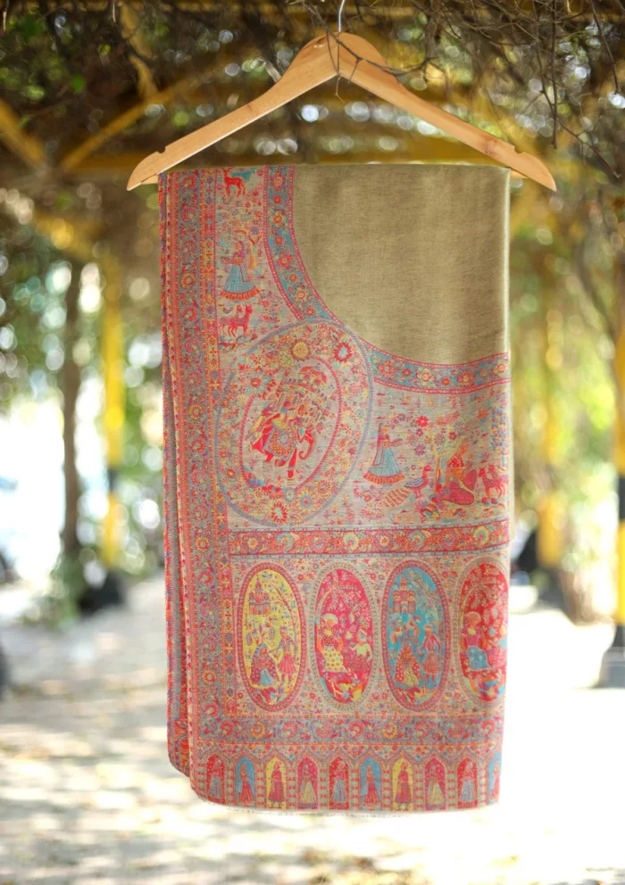 Pashmina Kaani Zari Shawl D 10