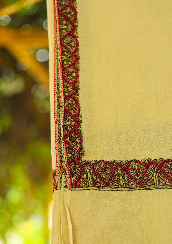 Pashmina Kashmiri Border Shawl D 29 Luxury Lawn Collection - Image 3