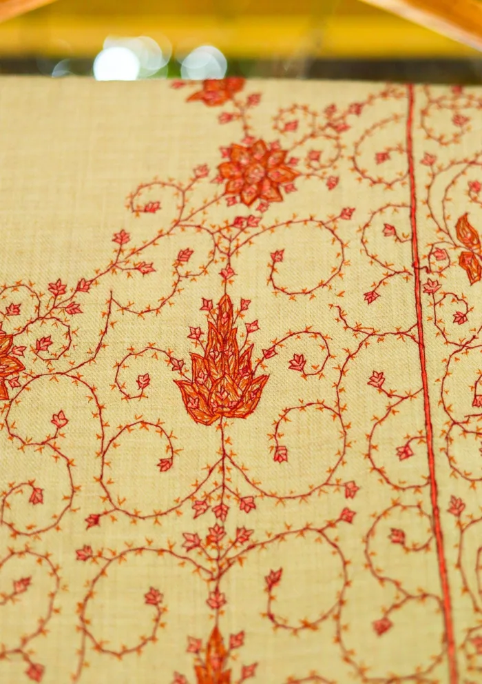 Pashmina Kashmiri Work Shawl D 02 Luxury Lawn Collection - Image 3