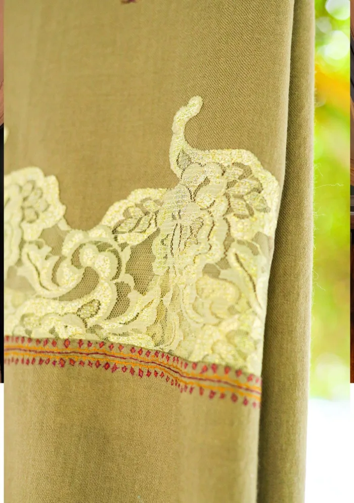 Pashmina Kashmiri Work Shawl D 05 Luxury Lawn Collection - Image 2
