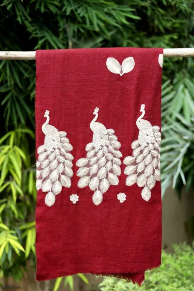 Pashmina Kashmiri Work Shawl D 09