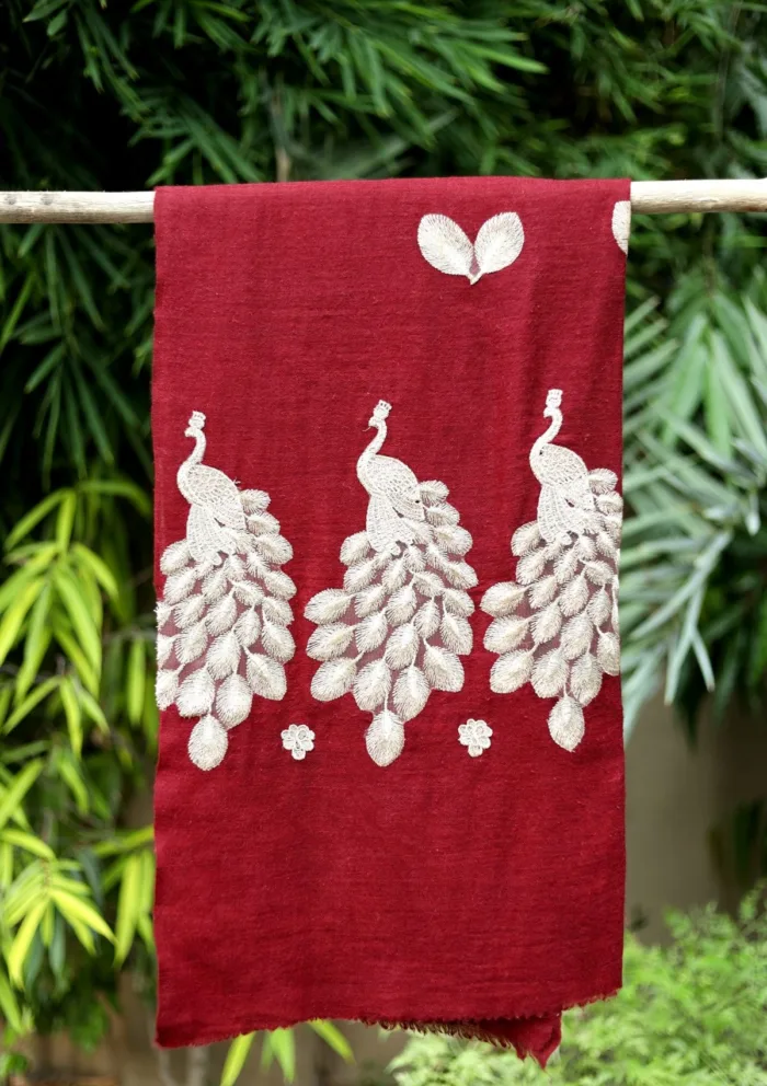 Pashmina Kashmiri Work Shawl D 09