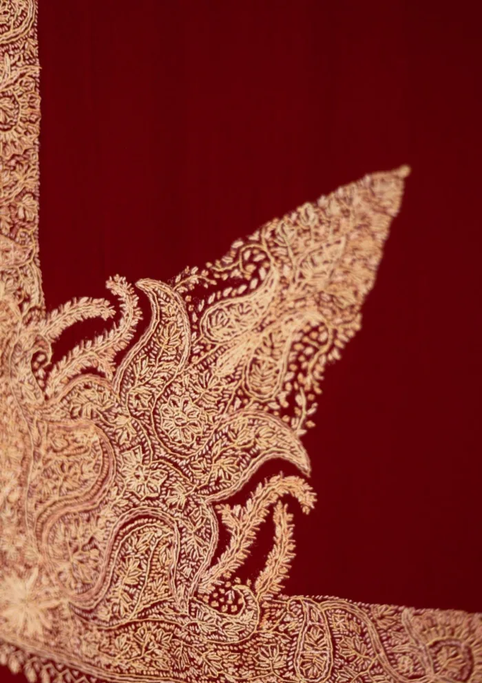 Pashmina Kashmiri Work Shawl D 21 Luxury Lawn Collection - Image 3