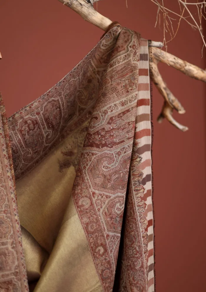 Pashmina Zari Jamawar Shawl D 18 Luxury Lawn Collection - Image 3