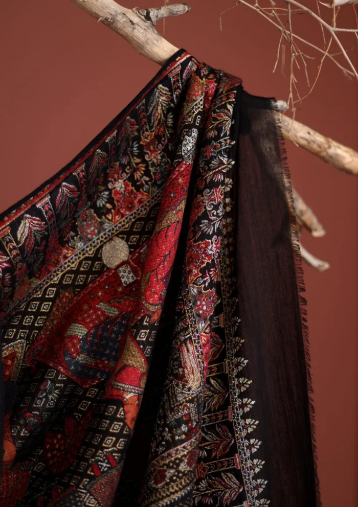 Pashmina Zari Jamawar Shawl D 27 Luxury Lawn Collection - Image 3