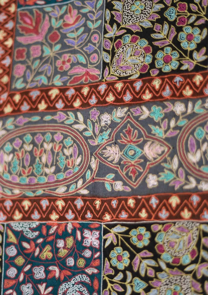 Pure Kalamkar Resham Work Shawl D 1 Luxury Lawn Collection - Image 3