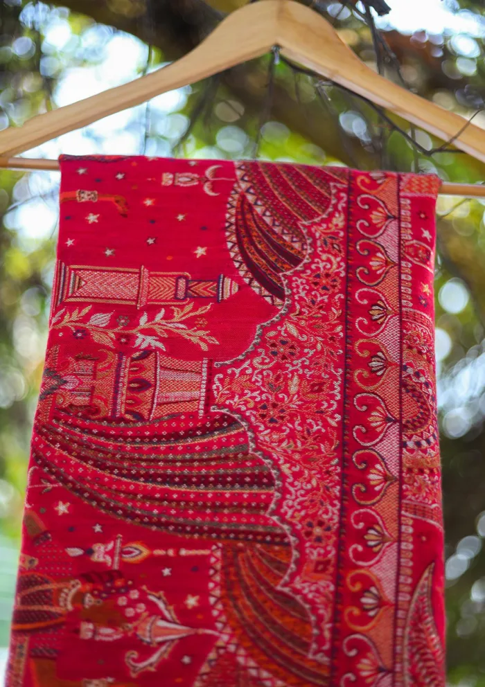 Pure Pashmina Kaani Jamawar Shawl D 52 Luxury Lawn Collection - Image 2
