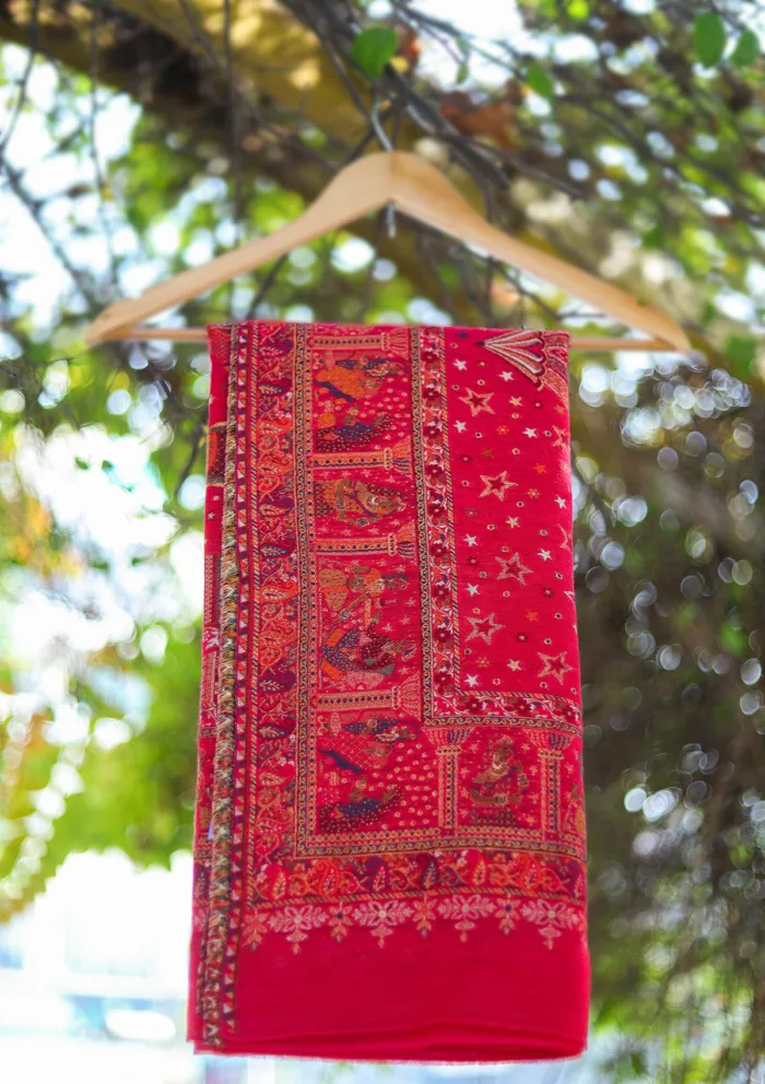 Pure Pashmina Kaani Jamawar Shawl D 52