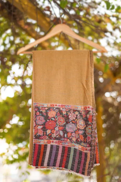 Pure Pashmina Kaani Jamawar Shawl D 57