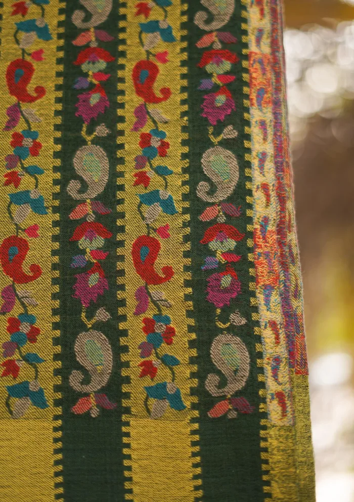Pure Pashmina Kaani Jamawar Shawl D 60 Luxury Lawn Collection - Image 3