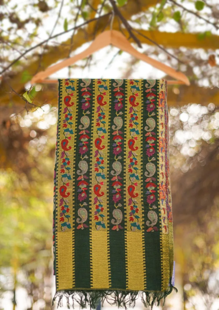 Pure Pashmina Kaani Jamawar Shawl D 60