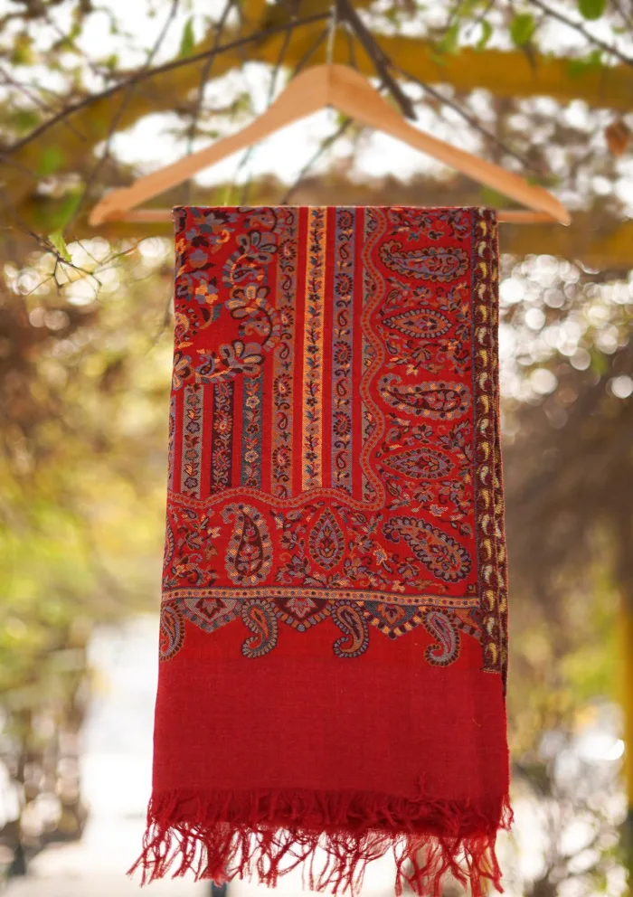 Pure Pashmina Kaani Jamawar Shawl D 66