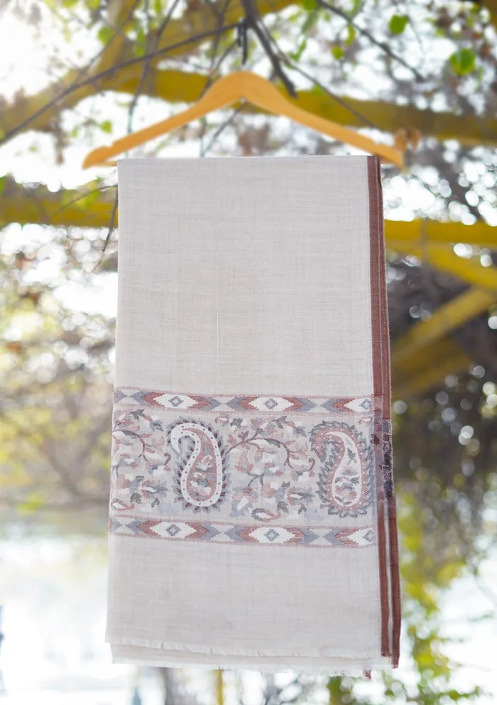 Pure Pashmina Kaani Jamawar Shawl D 96