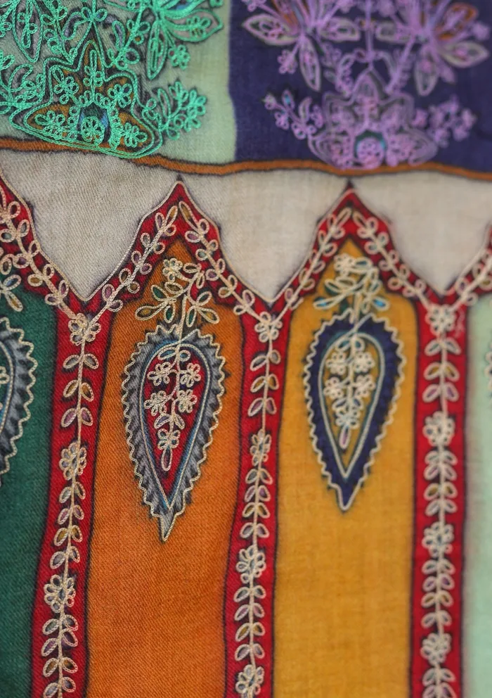 Pure Pashmina Kalam Kari Shawl D 09 Luxury Lawn Collection - Image 3