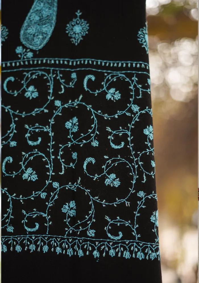 Pure Pashmina Kashmiri Work Shawl D 16 Luxury Lawn Collection - Image 2