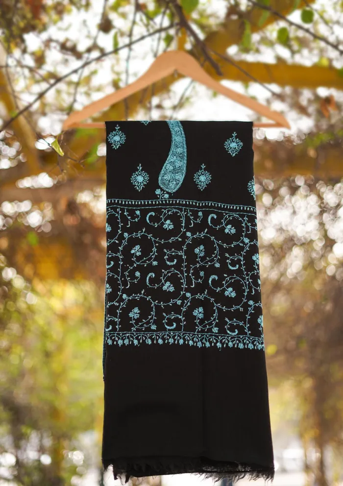 Pure Pashmina Kashmiri Work Shawl D 16