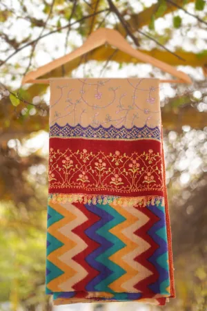 Pure Pashmina Kashmiri Work Shawl D 18
