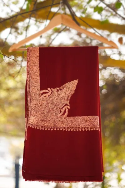 Pure Pashmina Kashmiri Work Shawl D 21
