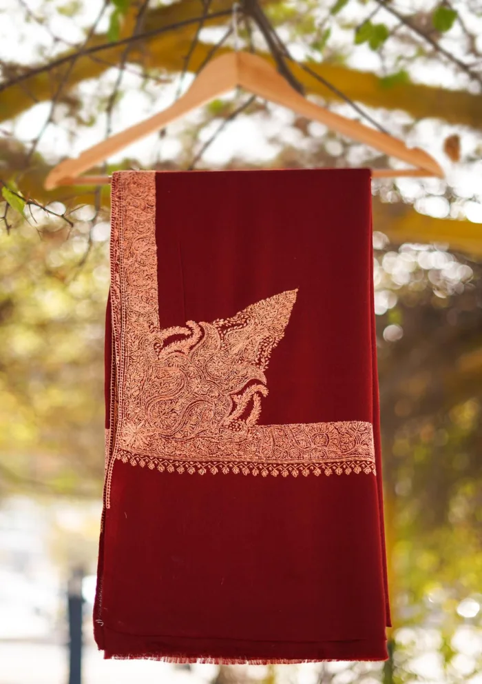 Pure Pashmina Kashmiri Work Shawl D 21
