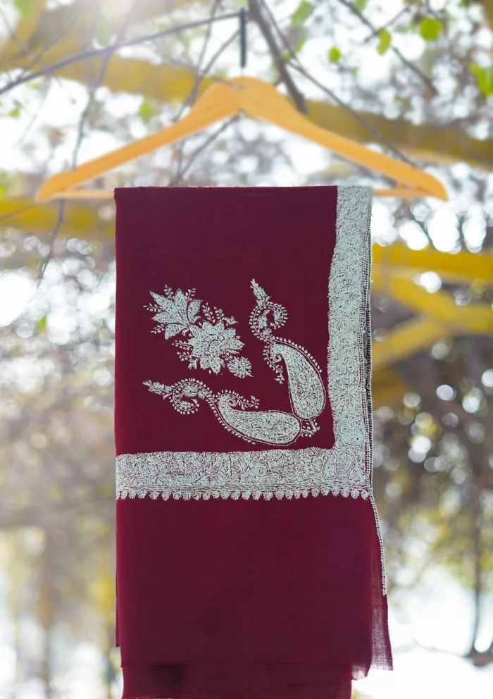 Pure Pashmina Kashmiri Work Shawl D 29