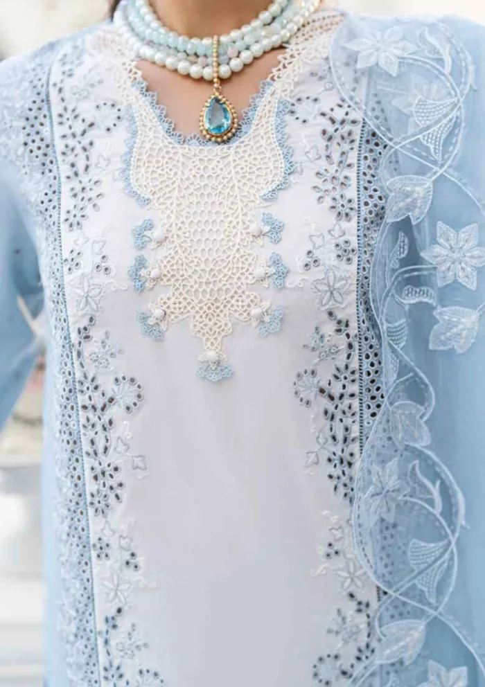 Qalamkar Eid Edit 25 CS 01 TASHA Chikankari Luxury Lawn Collection - Image 4