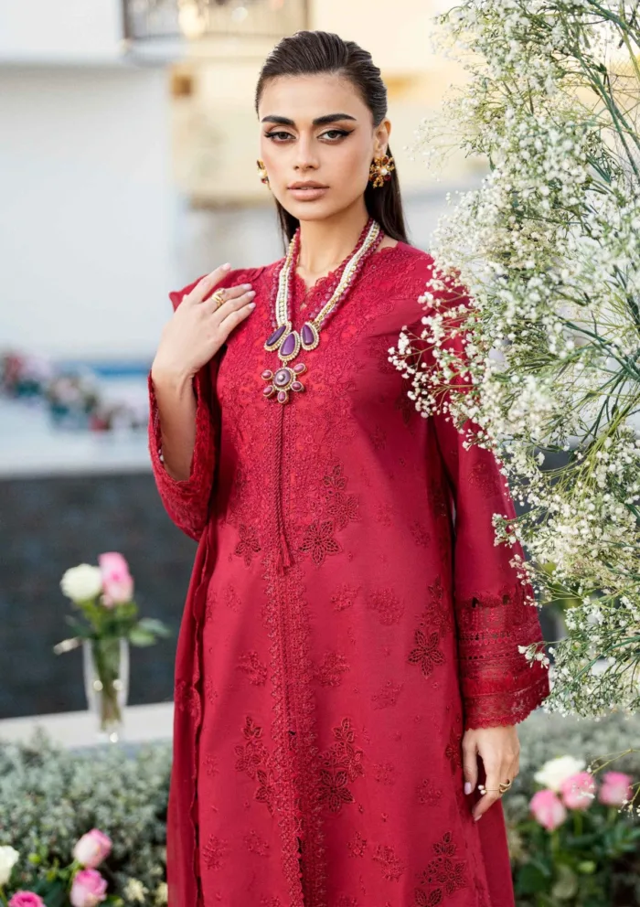 Qalamkar Eid Edit 25 CS 02 LERA Chikankari Luxury Lawn Collection - Image 3