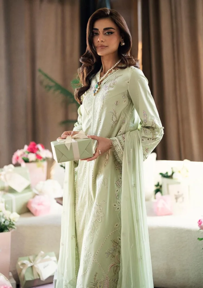 Qalamkar Eid Edit 25 CS 04 ERZA Chikankari Luxury Lawn Collection - Image 2