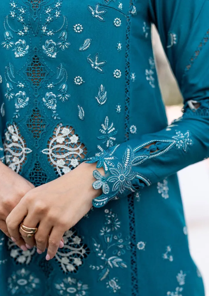 Qalamkar Eid Edit 25 CS 07 ALYANA Chikankari Luxury Lawn Collection - Image 2