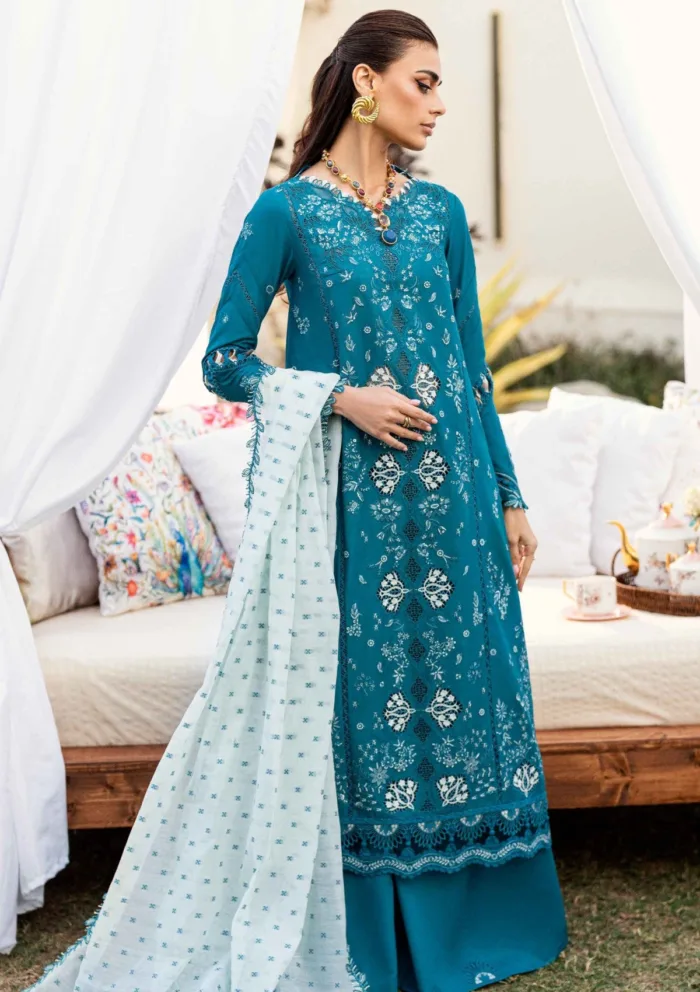 Qalamkar Eid Edit 25 CS 07 ALYANA Chikankari Luxury Lawn Collection - Image 3