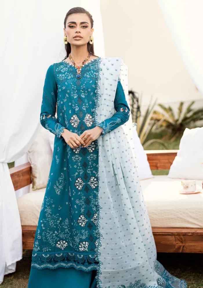 Qalamkar Eid Edit 25 CS 07 ALYANA Chikankari Luxury Lawn Collection - Image 4
