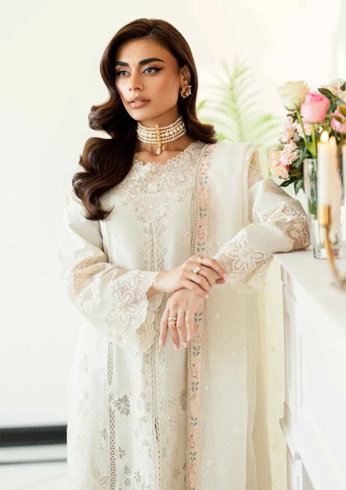 Qalamkar Eid Edit 25 CS 08 ERSA Chikankari Luxury Lawn Collection - Image 6