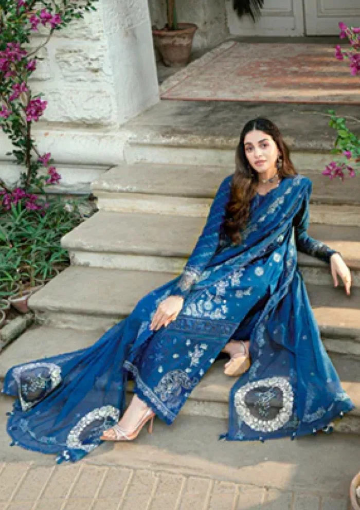 Qalamkar Eid Edit 25 SB 11 Noray Luxury Lawn Collection - Image 6
