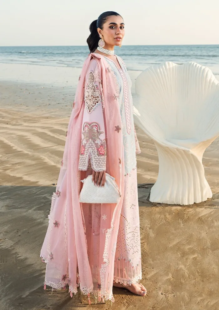 Qalamkar Luxury QSL25 08 Reem Sahil Lawn Collection - Image 2