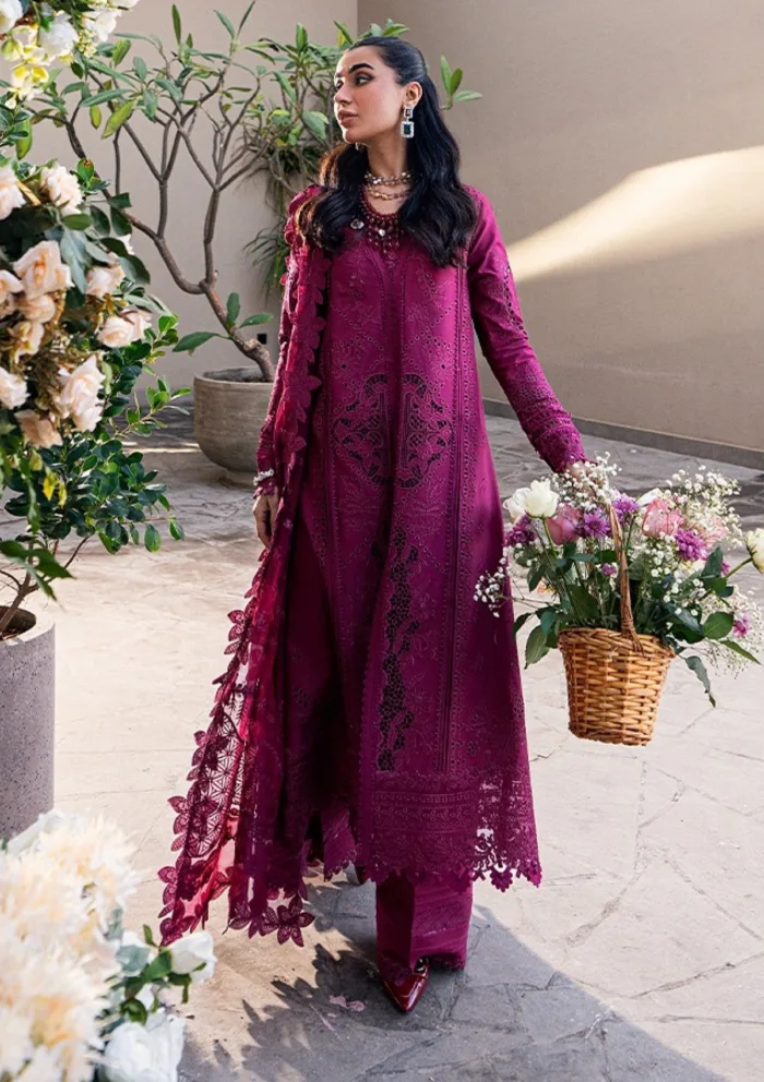 Qalamkar Luxury QSL25 11 Violet Sahil Lawn Collection - Image 3