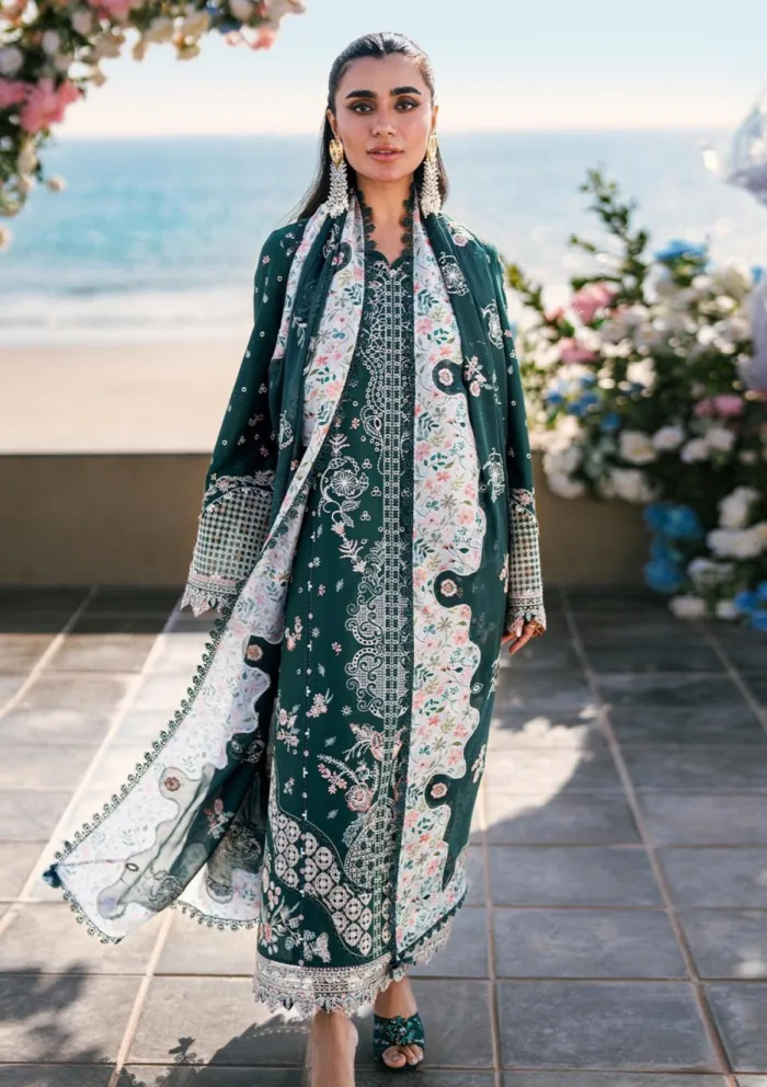 Qalamkar Luxury QSL25 13 Eliza Sahil Lawn Collection - Image 2